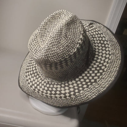 BP. Straw Panama Hat Black/White