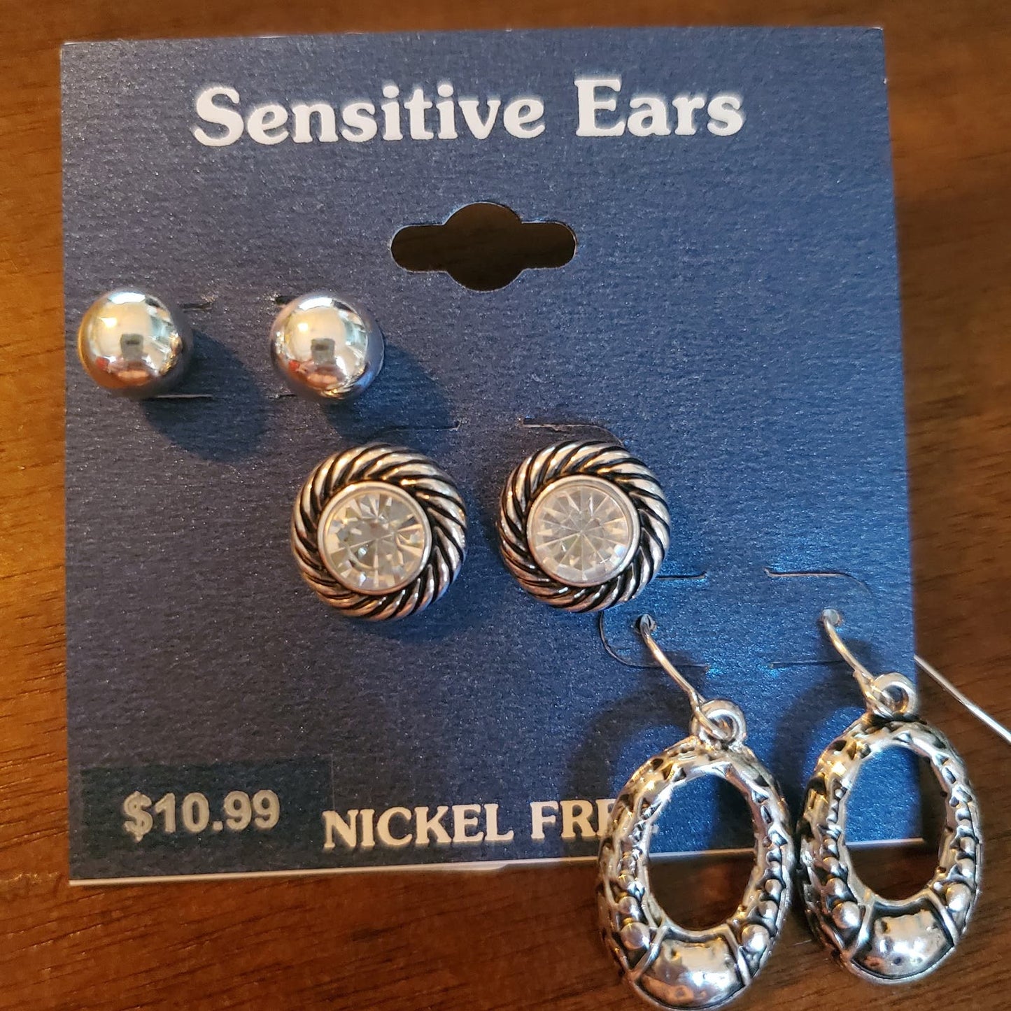 Sensitive Ears 3 Pack Silver Earrings
