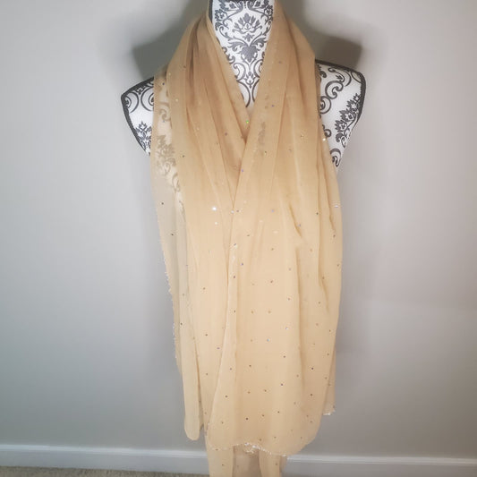 Nordstrom Silk/Cashmere scarf with sparkly dots