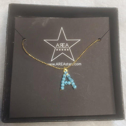 AREAstars Beaded Initial A Necklace