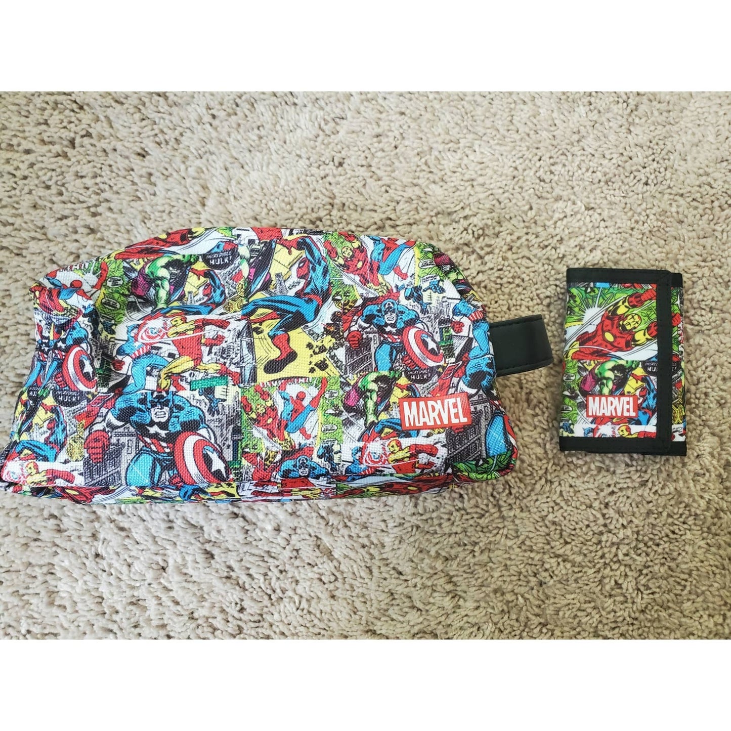 Marvel Toiletry Bag and Wallet Set