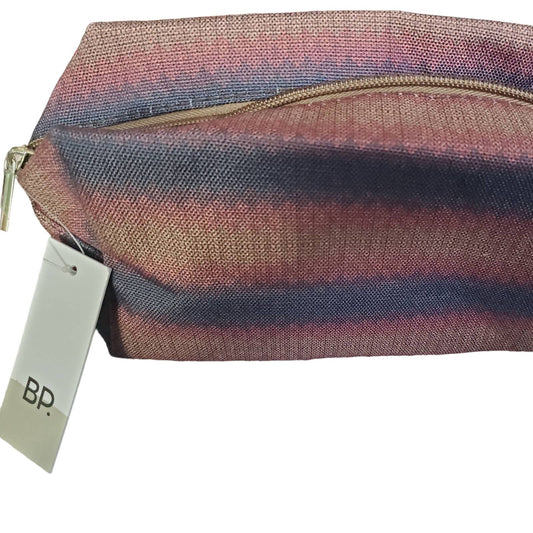 BP. Brown, Navy, Pink, Beige Striped Make-Up / Accessories Bag